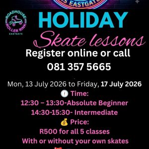 July 2026 School Holiday Skate Lessons and unlimited entry