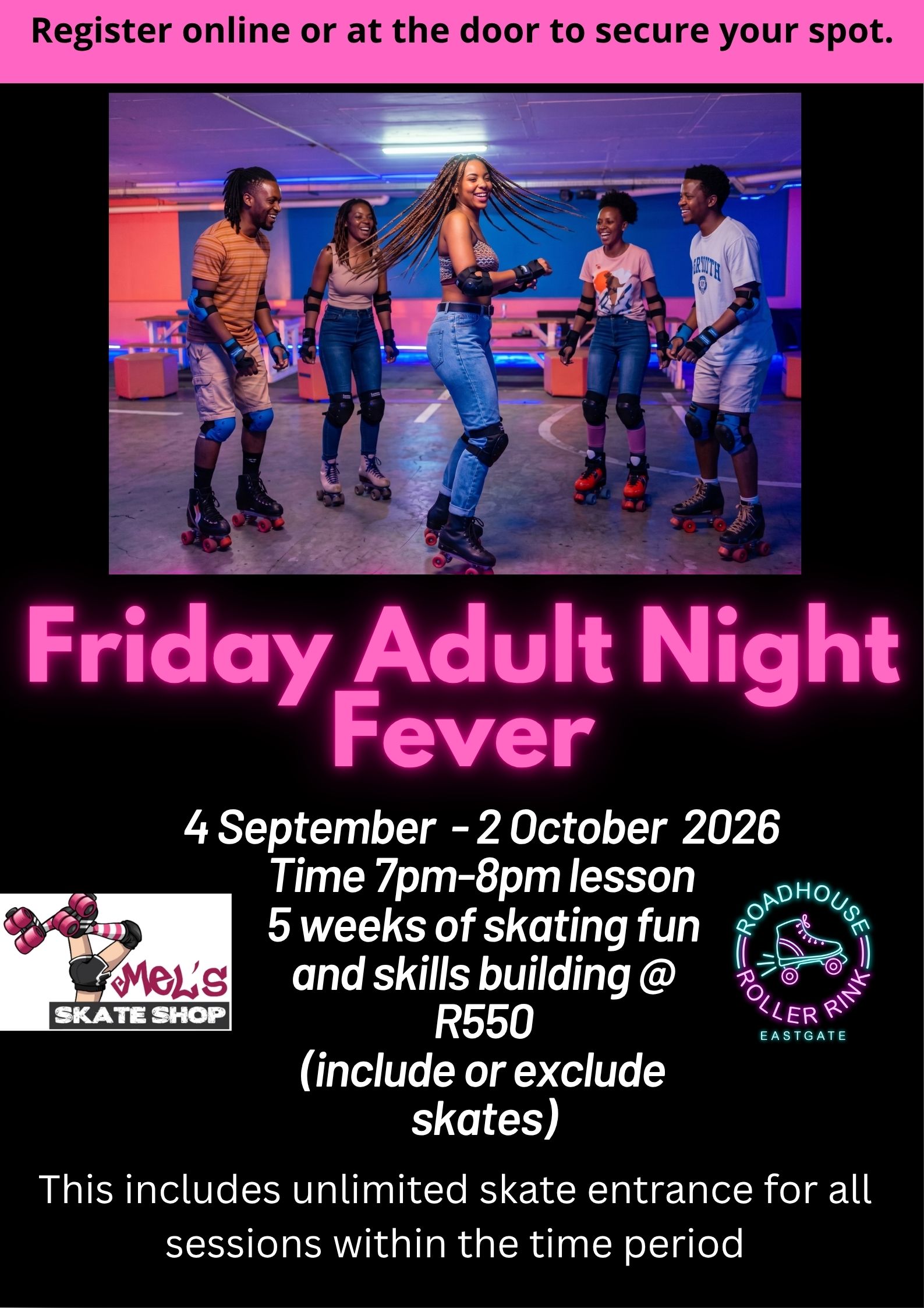Friday Adult Night Fever 4 September to 2 October 2026